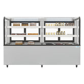71 in. Dry Bakery Display Case with Front Curved Glass Protection, 20 cu ft. BDC-20C.